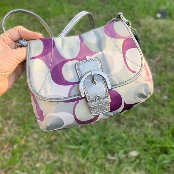 Coach Signature Soho Daisy Scarf Print Crossbody Shoulder Bag - Picture 3 of 9